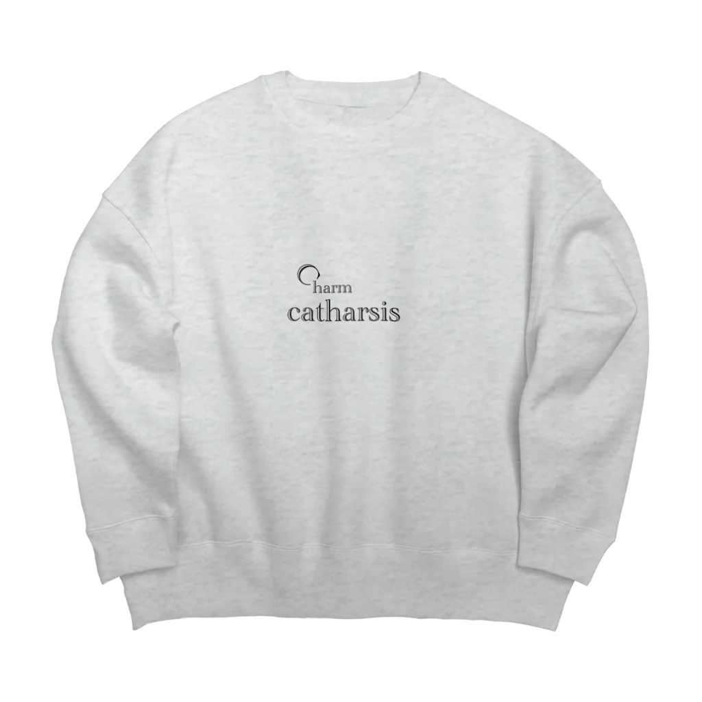 Charmcatharsisjapanのクラシックロゴステッカー Big Crew Neck Sweatshirt