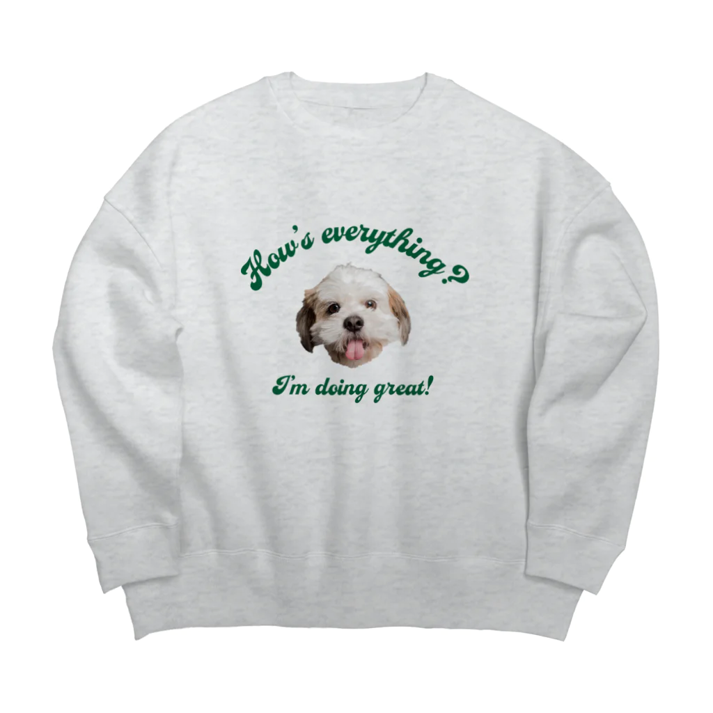 onigiri-dayoの🐶いぬ・犬・DOG・ワンワン Big Crew Neck Sweatshirt