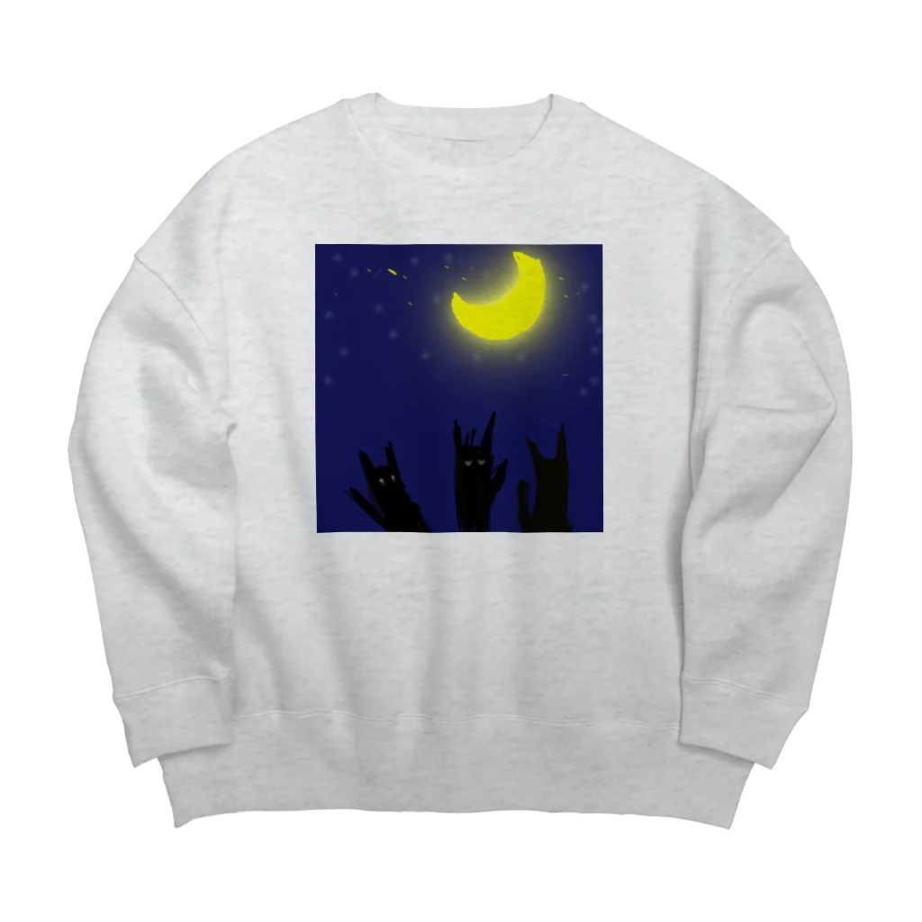 ミティミティーのホラーキャッツナイト Big Crew Neck Sweatshirt