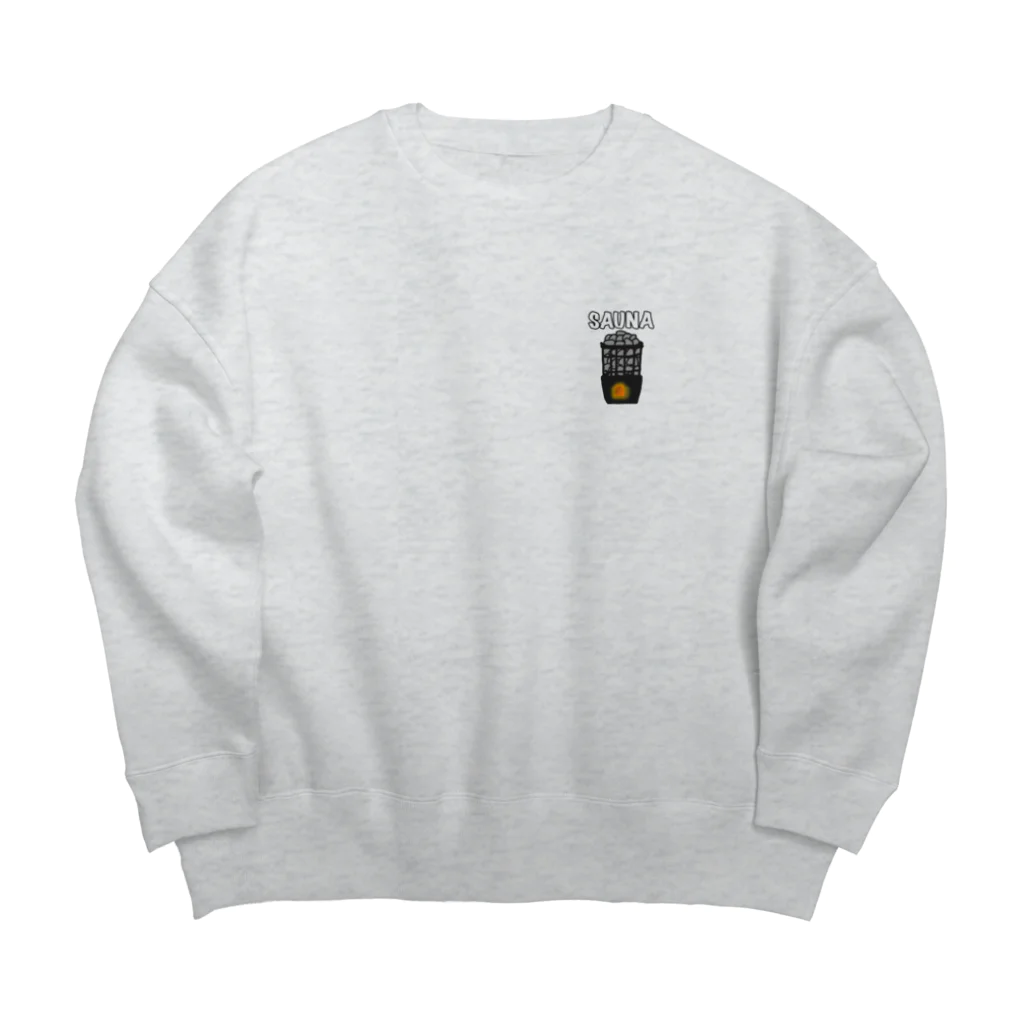 今日からサウナー！のワンポイントサウナストーブ Big Crew Neck Sweatshirt