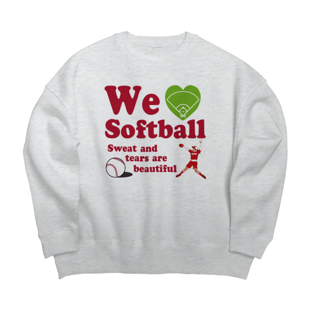 キッズモード某のwe love Softball Big Crew Neck Sweatshirt