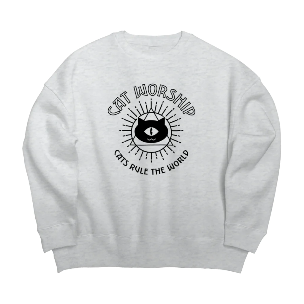 LONESOME TYPE ススのネコ崇拝△ Big Crew Neck Sweatshirt