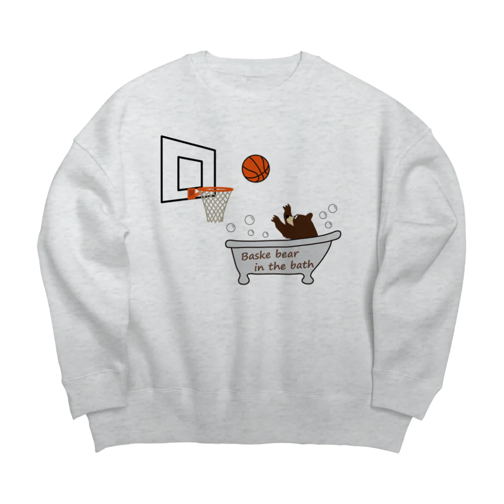 キッズモード某のバスケベアーインザバス Big Crew Neck Sweatshirt