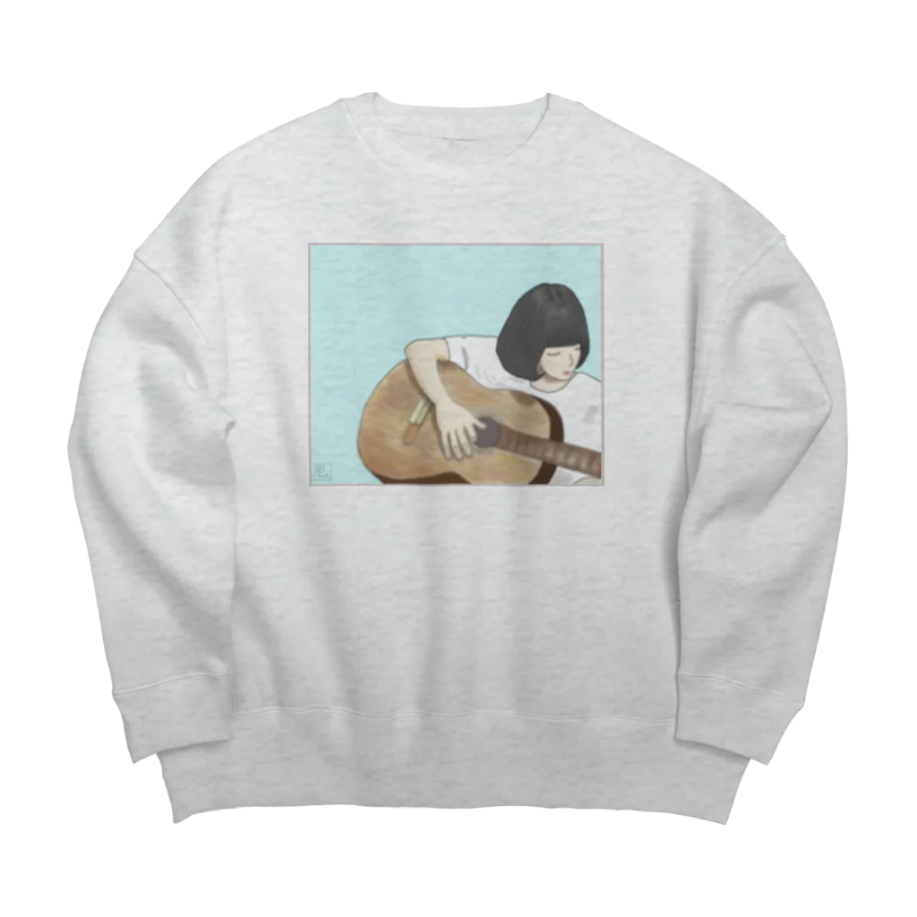 のんつ屋の初めてのボブ Big Crew Neck Sweatshirt