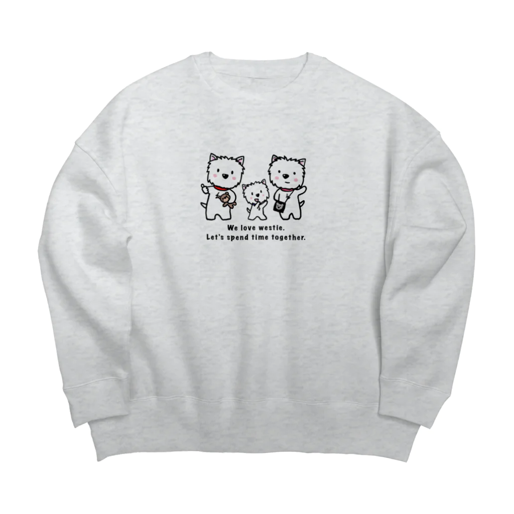 Kizplanning 「Sylph&Devil's」のしろいぬルッチー【3wes】ビッグシルエットトレーナー Big Crew Neck Sweatshirt