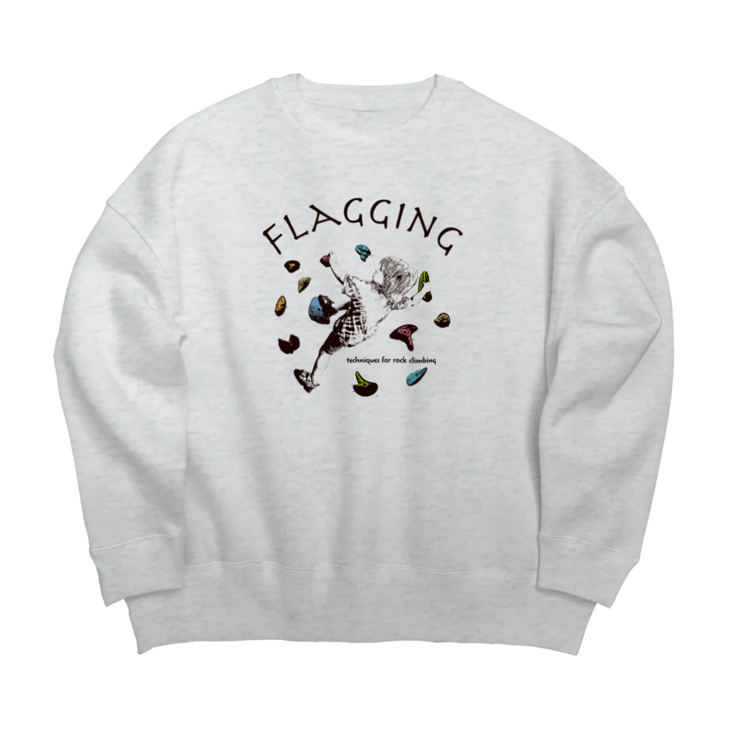 HIGEQLOのclimbing move flagging Big Crew Neck Sweatshirt