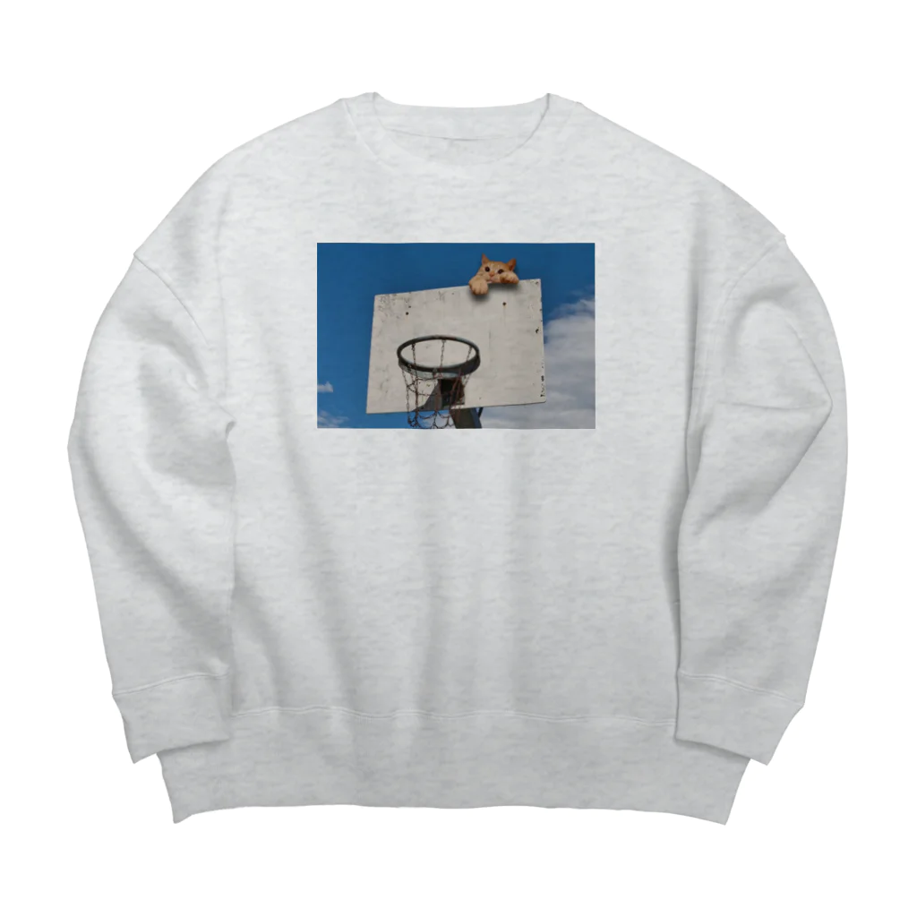 Neko baccaの猫とバスケットゴール② Big Crew Neck Sweatshirt