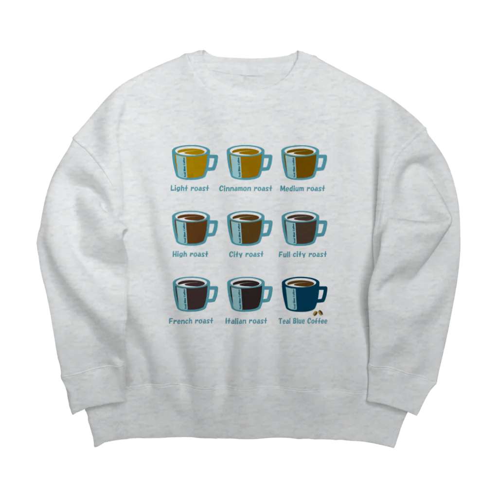 Teal Blue CoffeeのRoasted coffee Big Crew Neck Sweatshirt