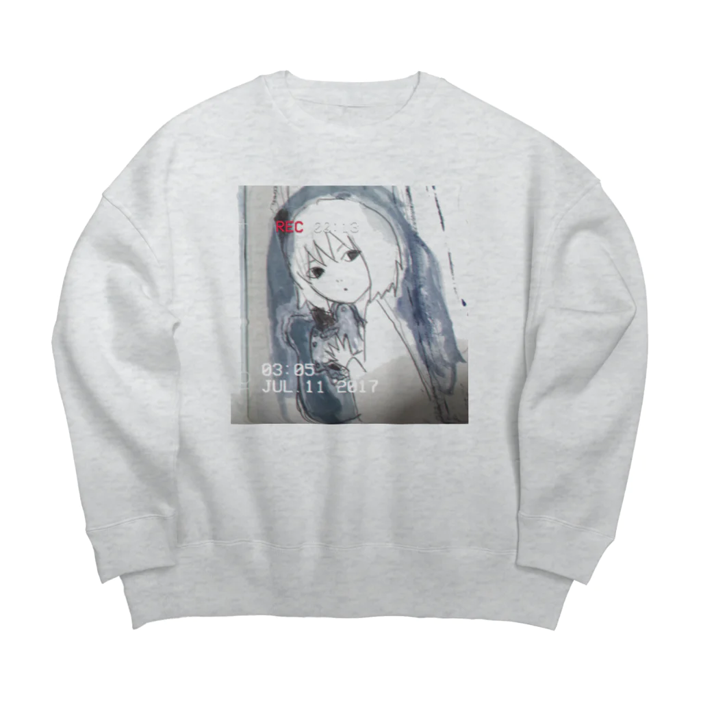 すずかのスズリ♪のさよならｍｉｚｕｉｒｏキャスター Big Crew Neck Sweatshirt