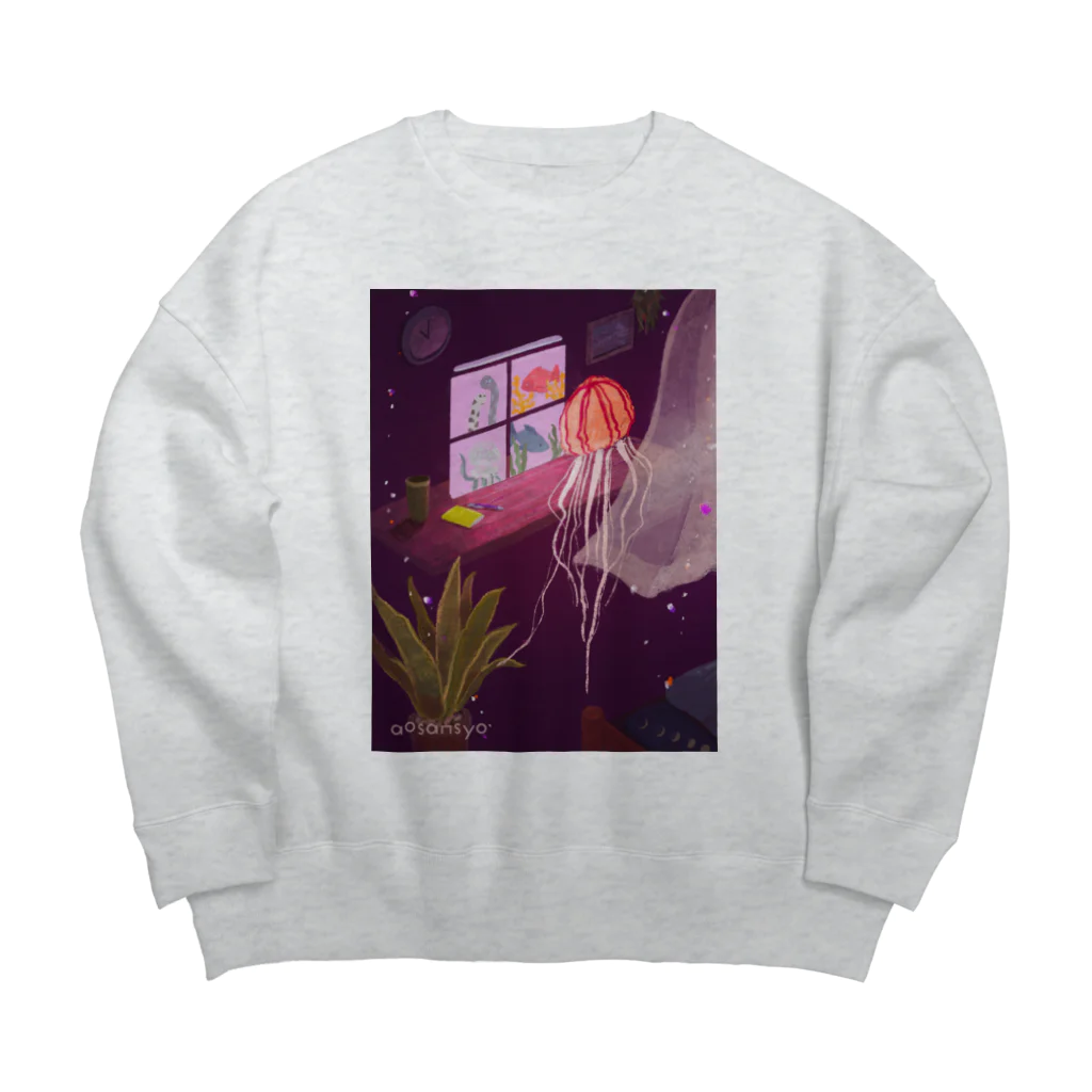 aosansyoの接続するアカクラゲ Just open the window(s) Big Crew Neck Sweatshirt