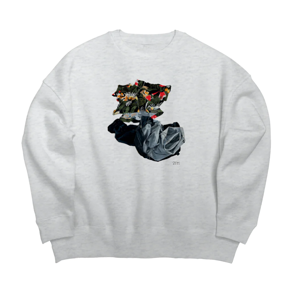 にくまん子の殻 Big Crew Neck Sweatshirt