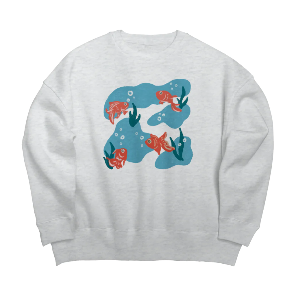 naty's doodlesのGoldenfish Big Crew Neck Sweatshirt