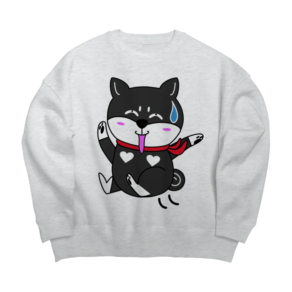 黒柴の梅吉でやんすのきぇぇぇぇぇ！ Big Crew Neck Sweatshirt