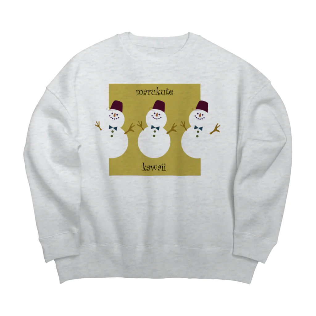 Hinaのまるくて かわいい yellow Big Crew Neck Sweatshirt