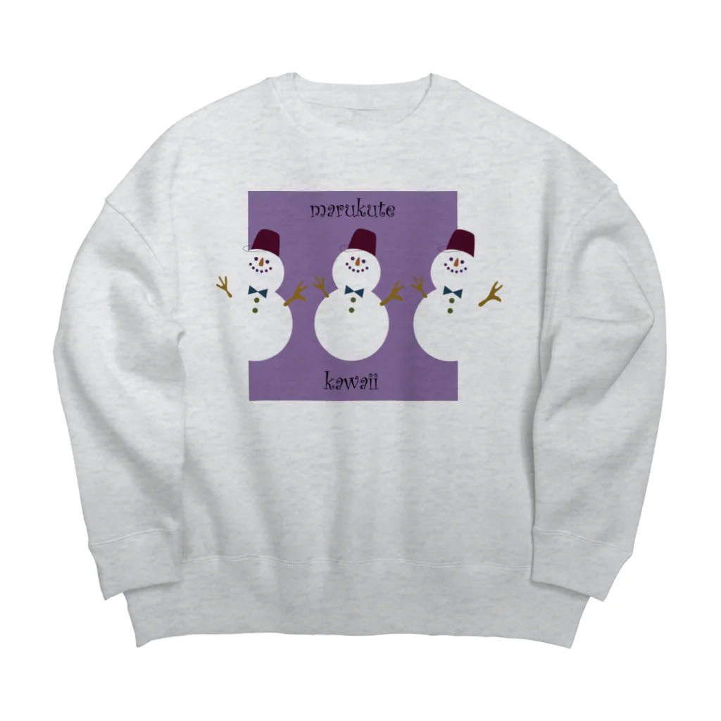 Hinaのまるくて かわいい purple Big Crew Neck Sweatshirt