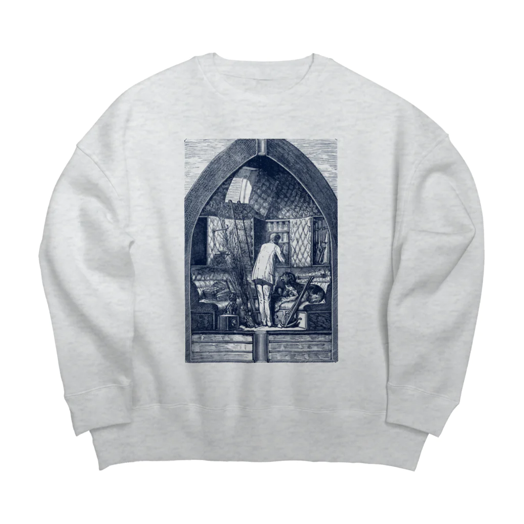 古書　天牛書店の月ロケットの中の部屋＜ジュール・ヴェルヌ＞ Big Crew Neck Sweatshirt