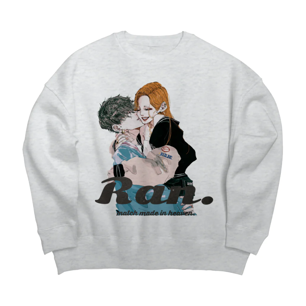 Ran.のBest couple Big Crew Neck Sweatshirt