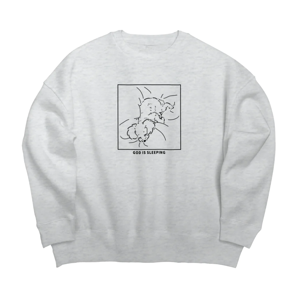 YamamoriMeidoの寝ているトイプードル Big Crew Neck Sweatshirt