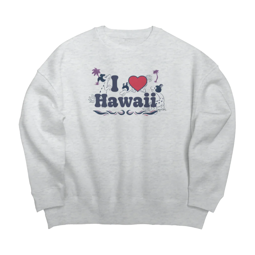 Shigenosukeのシナカル #I♡Hawaii Big Crew Neck Sweatshirt