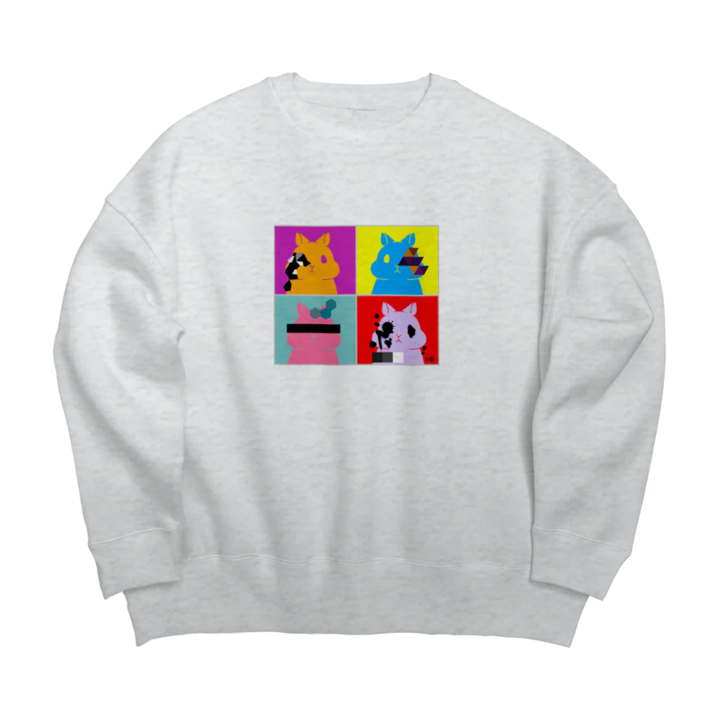 Miiiさんのウッサ氏【sharp】 Big Crew Neck Sweatshirt