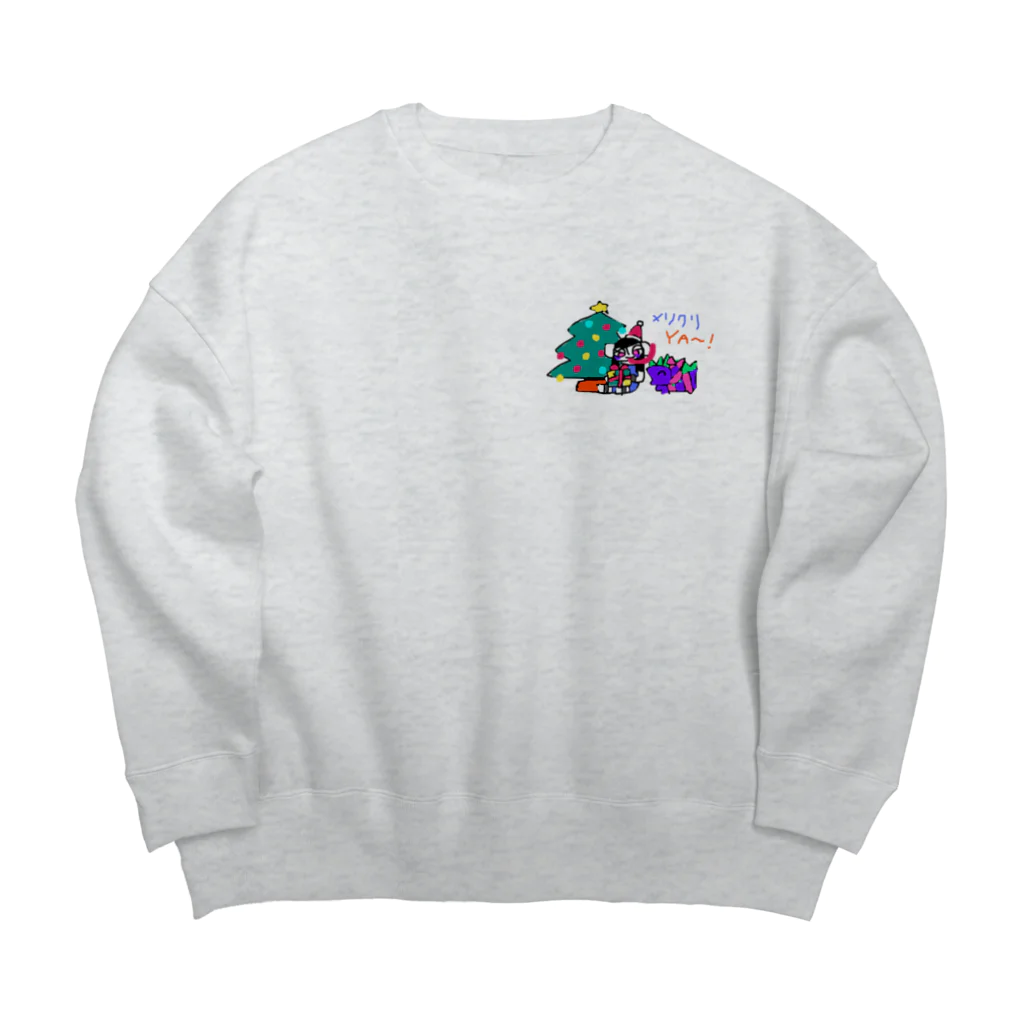 支配者様に投げ銭ショッッップのメリクリYA〜! Big Crew Neck Sweatshirt