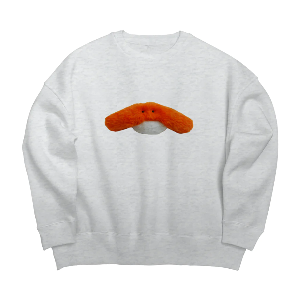 カネヒラ＠空想アパートメントの冬毛のサーモン Big Crew Neck Sweatshirt