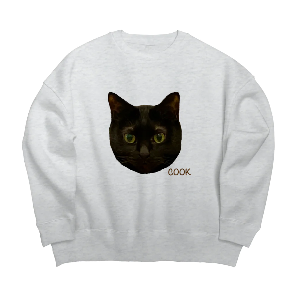 猫カフェ ぶぅたんグッズショップの絵文字ククちゃん Big Crew Neck Sweatshirt