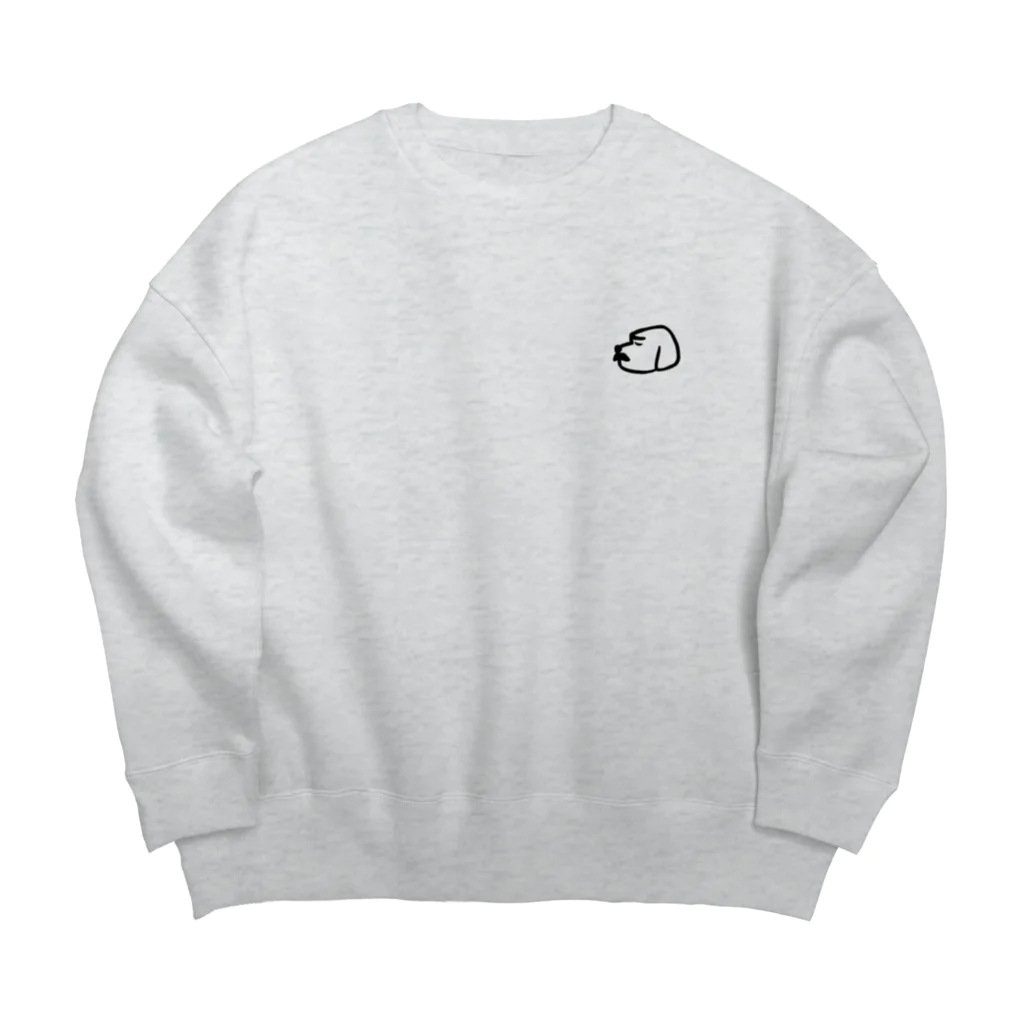 お髭ショップのお髭ドッグ Big Crew Neck Sweatshirt