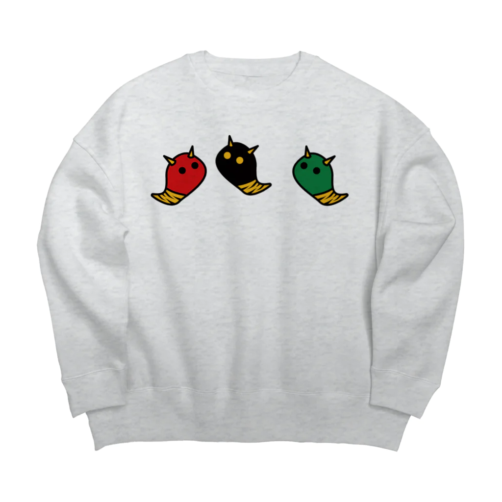 ヨープキャンが気になったのおばけの鬼 雷様ではないよ Big Crew Neck Sweatshirt
