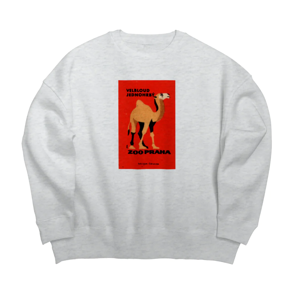 YS VINTAGE WORKSのチェコ　プラハ動物園　ラクダ Big Crew Neck Sweatshirt