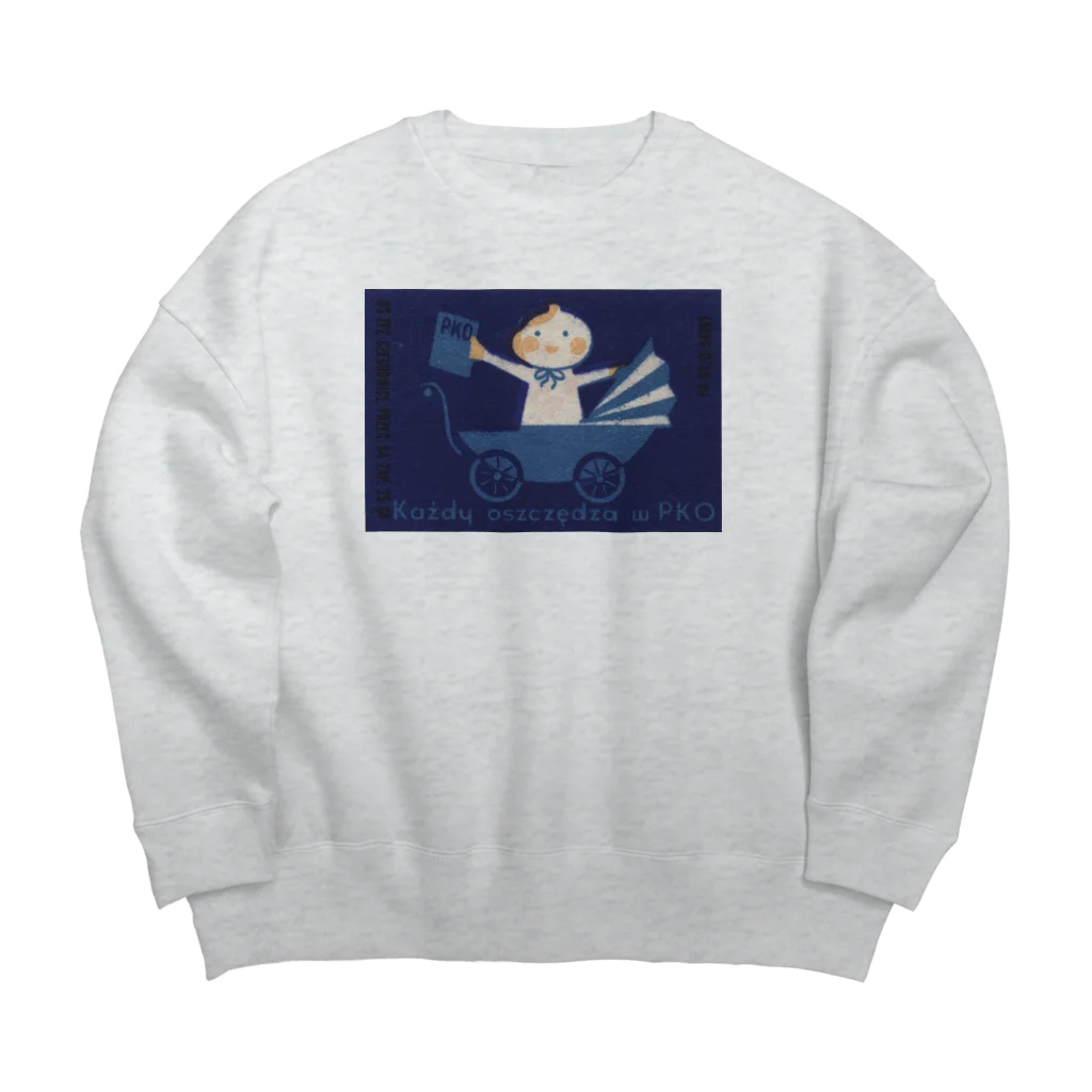 YS VINTAGE WORKSのポーランド　青い赤ちゃん　ブルーベイビー Big Crew Neck Sweatshirt