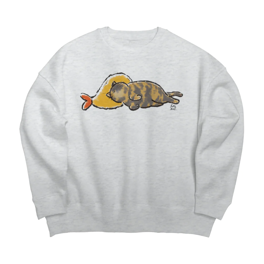 サトウノリコ*のピスピスゆーて寝るネコ【サビ】 Big Crew Neck Sweatshirt