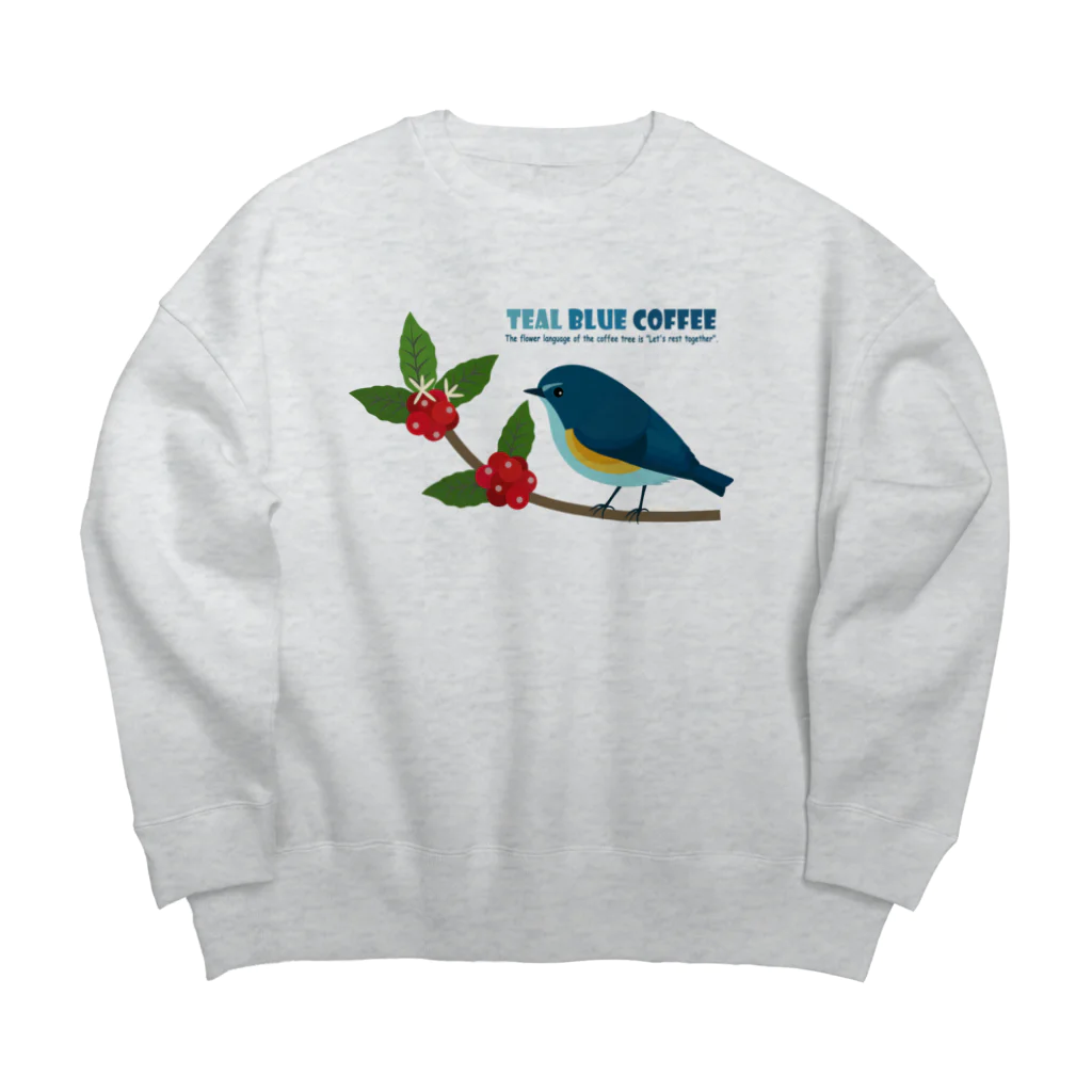 Teal Blue CoffeeのTeal Blue Bird Big Crew Neck Sweatshirt