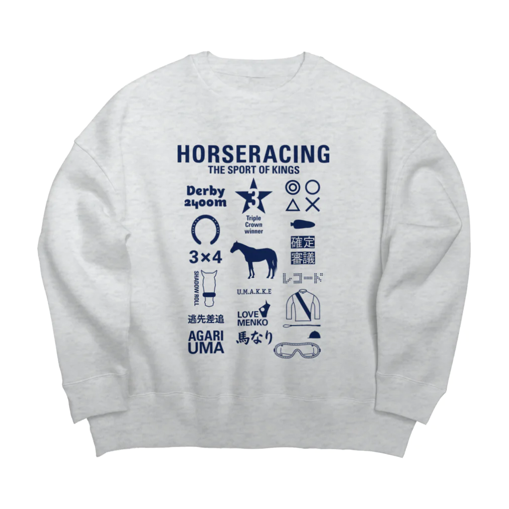 KAWAGOE GRAPHICSのHORSERACING GRAPHICS 紺 ビッグシルエットスウェット