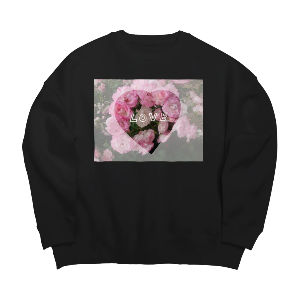 』Always Keep Sunshine in your heart🌻の薔薇の花はお好き？？ Big Crew Neck Sweatshirt