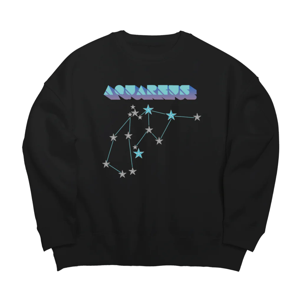 tomokomiyagamiのスタースタッズ星座　水瓶座 Big Crew Neck Sweatshirt