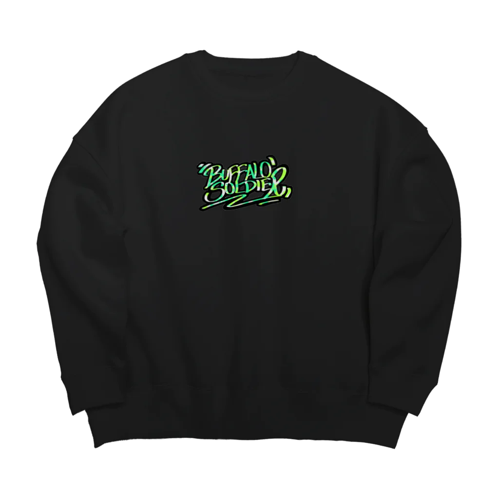 BUFFALO SOLDIER のBUFFALO SOLDIER GREEN GRAFFITID Big Crew Neck Sweatshirt