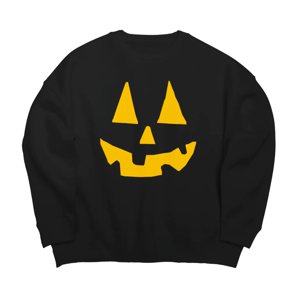 CIPANGOのハロウィン ジャック・オ・ランタン ブラックボディ Big Crew Neck Sweatshirt