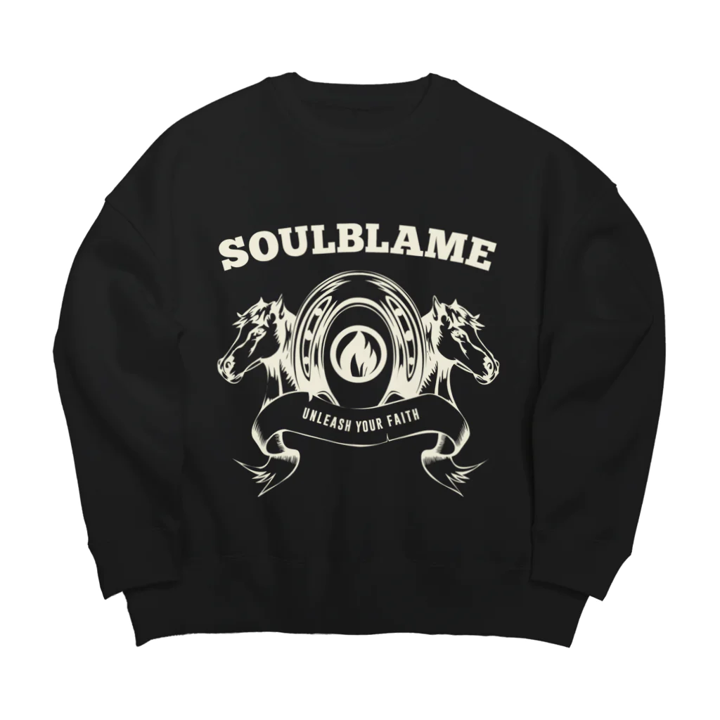 SOULBLAMEのHORSES SWT IN BLACK ビッグシルエットスウェット