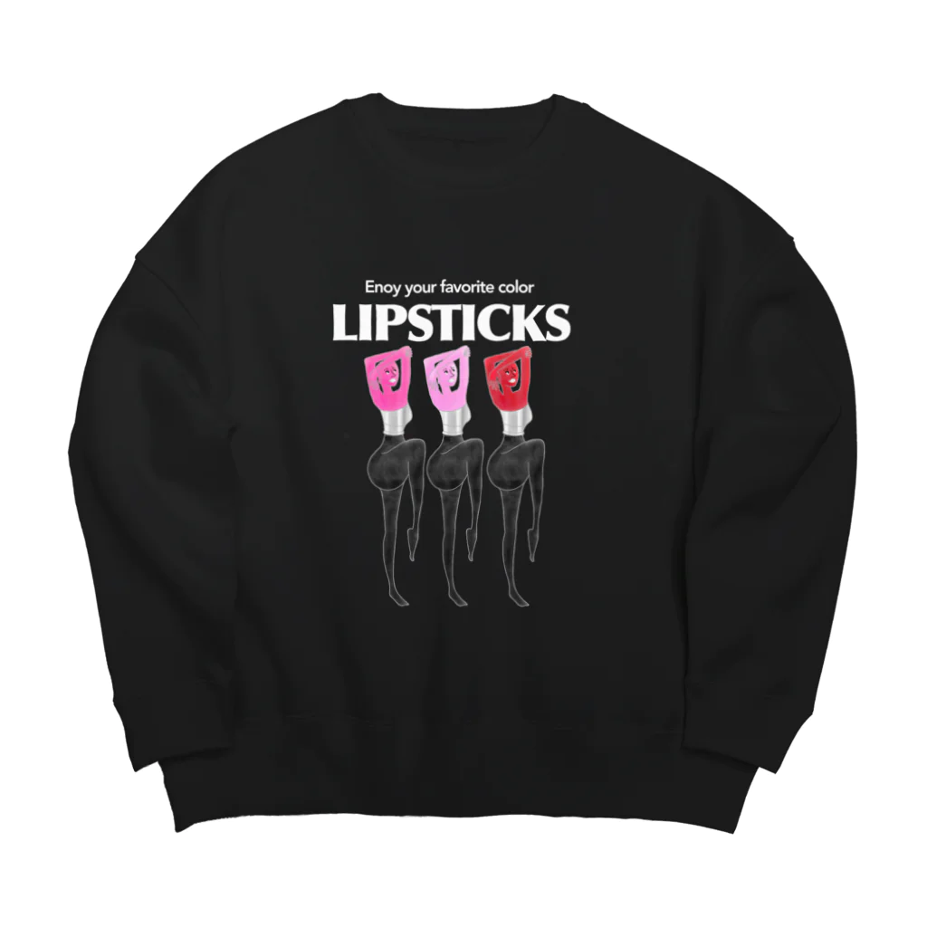 ミクフク屋さんのLIPSTICKS LADIES Big Crew Neck Sweatshirt