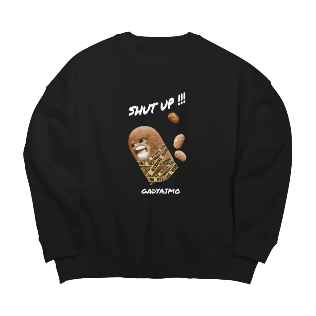 ちゃんめんちゃんのがぢゃいも【文字 白⠀】 Big Crew Neck Sweatshirt