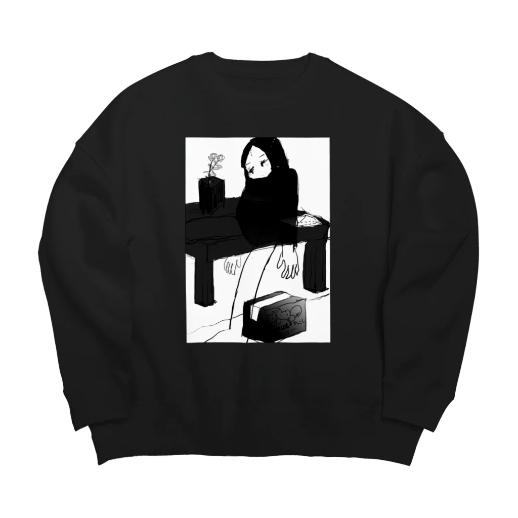 えたいのしれぬ屋のゆらり Big Crew Neck Sweatshirt