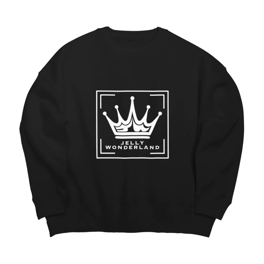 【公式】JELLY WONDERLAND【ショップ】のロゴ【ホワイト】 Big Crew Neck Sweatshirt