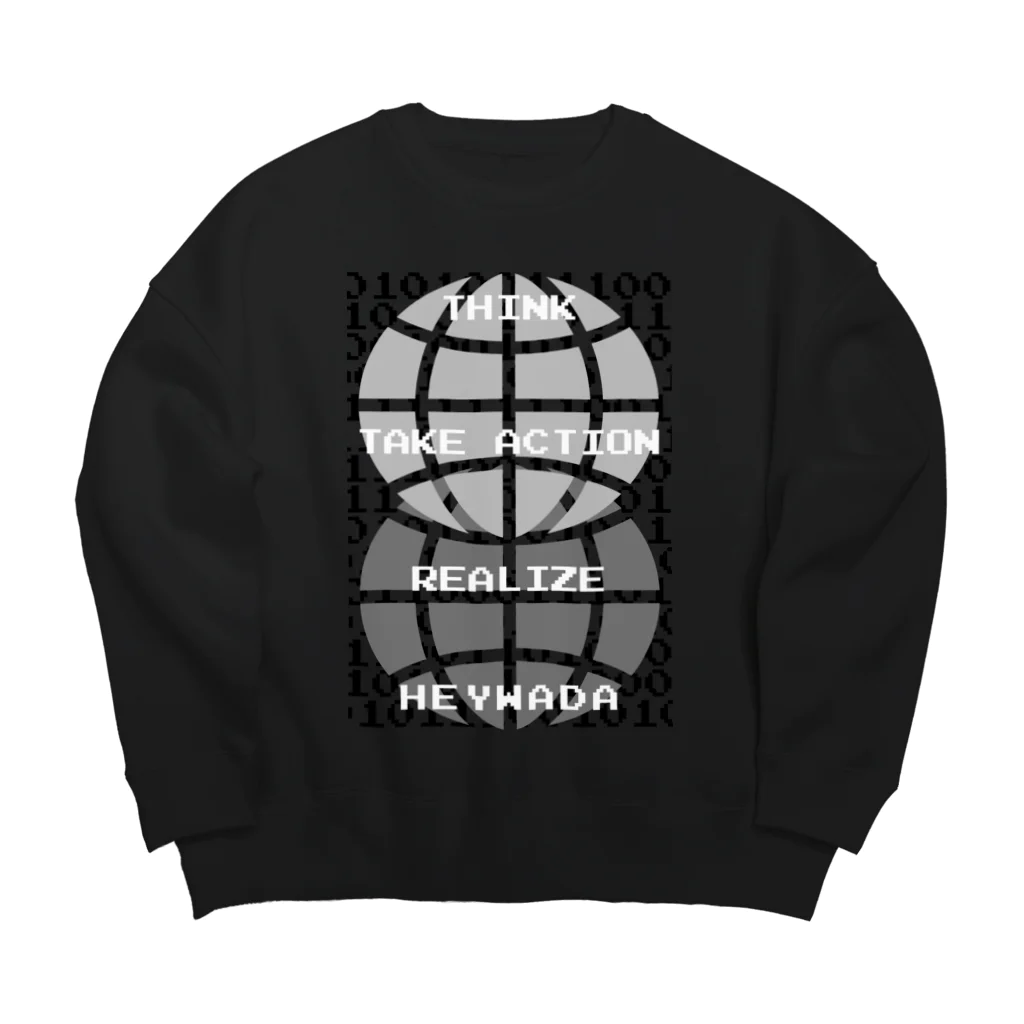 HEYWADA SHOPのHEYWADA SHIKO WO GENJITSUCA SASERUNDA Big Crew Neck Sweatshirt