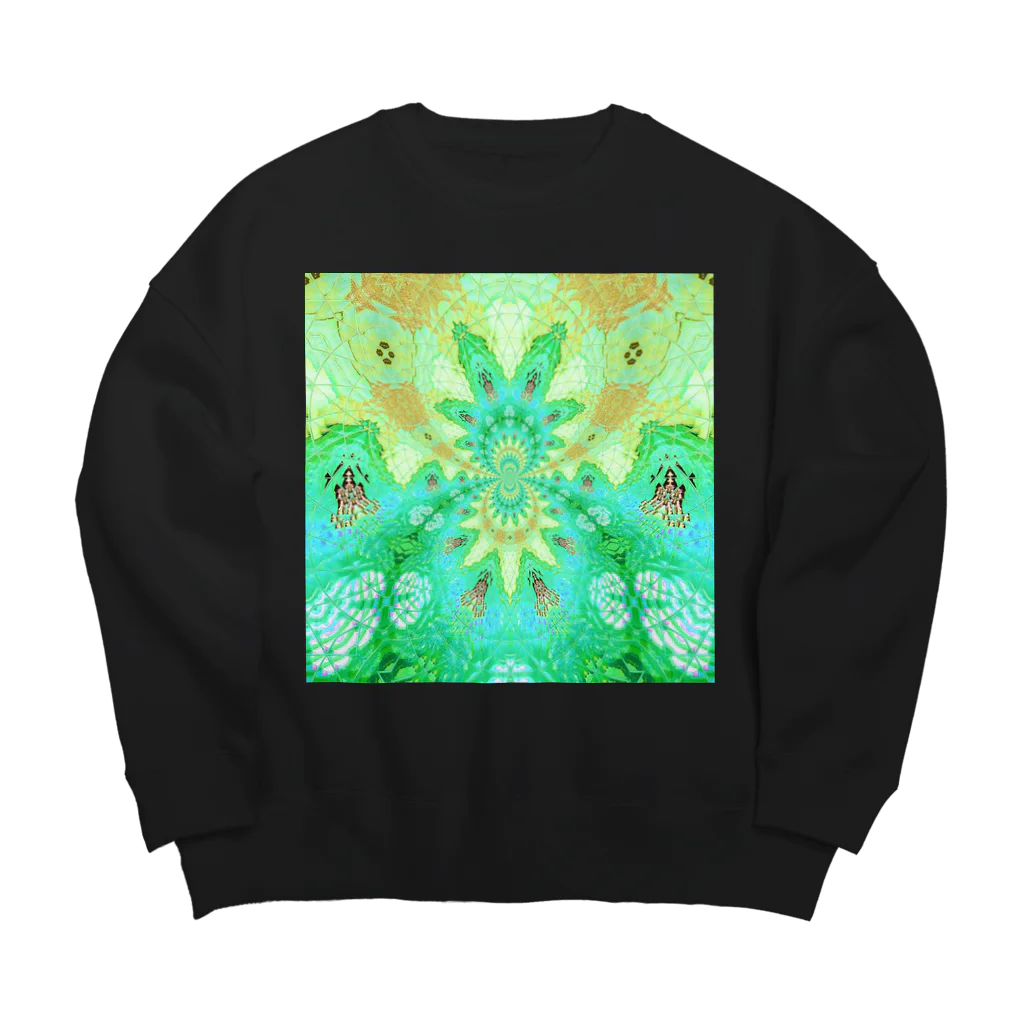 egg Artworks & the cocaine's pixのgrêên cr∆dê. Big Crew Neck Sweatshirt