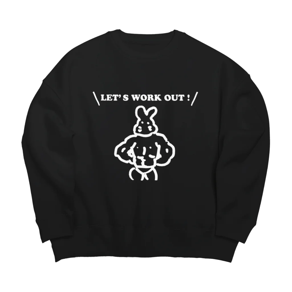 USAMANのマッチョウサギ Big Crew Neck Sweatshirt