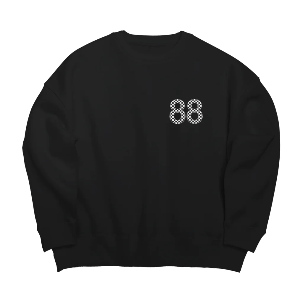 tocaiの88白ロゴ Big Crew Neck Sweatshirt