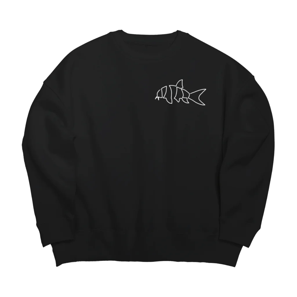 櫻私立空想水族館のクラウンローチ.(クラウンローチドット)白ver Big Crew Neck Sweatshirt