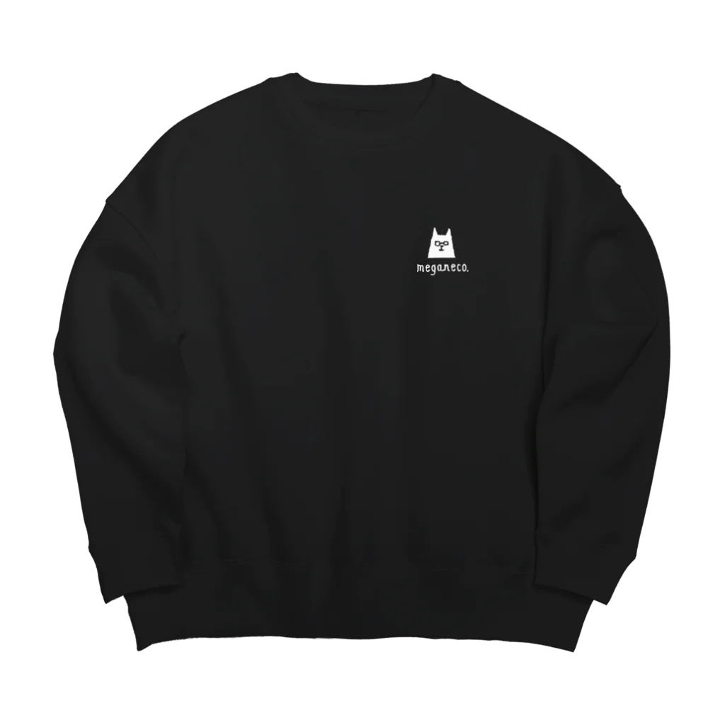 てら ねこグッズのmeganeco. Big Crew Neck Sweatshirt