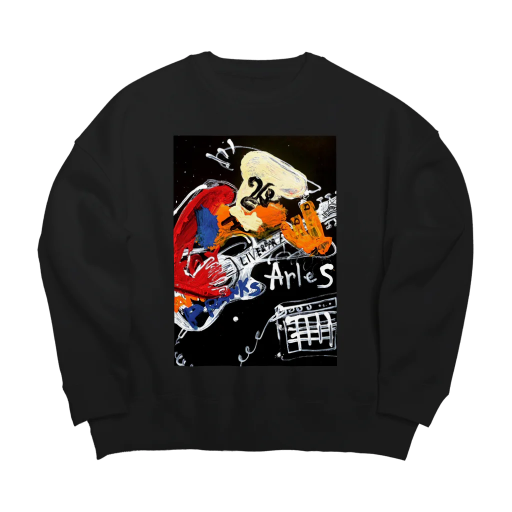 LIVE&BARアルルのArles ギタリスト Big Crew Neck Sweatshirt